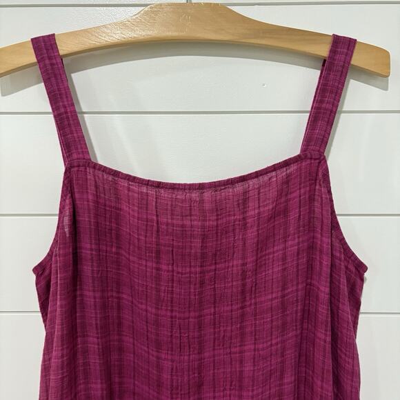 Eileen Fisher | Midi Dress Jumper Pink Sleeveless Linen Lagenlook- Size Medium - Picture 2 of 9